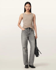 Katarina Boat Neck Slim Fit Tank Top