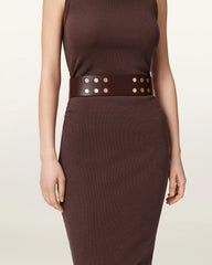 Rio Studded Leather Waist Belt