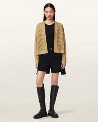 Misha Long Sleeved Cropped Cardigan