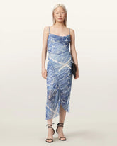 Ulla Bodycon Patterned Midi Dress