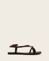 Tyla Eyelet Leather Buckle Sandals