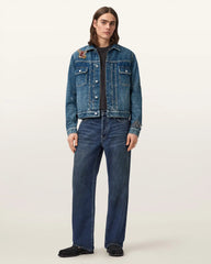 Exile Slim Fit Denim Patch Jacket