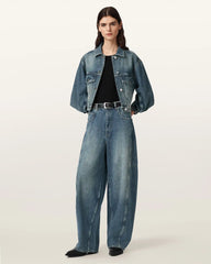Carter Stripe Mid Rise Denim Jeans