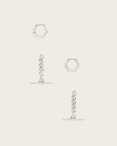 Fern Multi Chain Earring Set