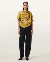 Leslie Draped Satin Top