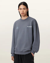 Emblem Crew Neck Cotton Sweatshirt
