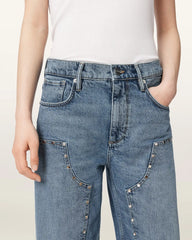 Sadie Barrel Leg Stud Denim Jeans
