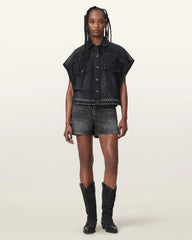Alba Sleeveless Denim Shirt