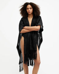 Otto Embroidered Ruana Scarf