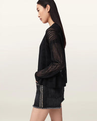 Misha Long Sleeved Cropped Cardigan