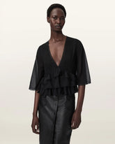 Flo V-Neck Lace Tiered Top
