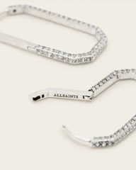 Hattie Crystal Hex Hoop Earrings
