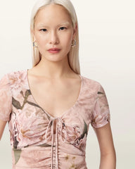 Gabby Slim Fit Floral Mesh Top
