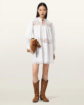 Talisa Linen Blend Lace Mini Dress