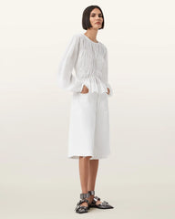 Melani Round Neck Gathered Top