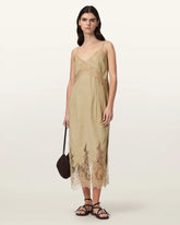 Samia Linen Lace Midi Dress