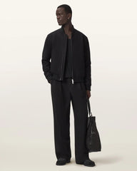 Deceit Textured Wool Blend Bomber Jacket