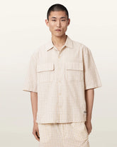 Rockland Oversized Short Sleeve Check Shirt