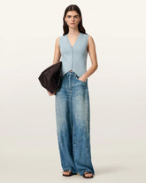 Jett Barrel Leg Illusion of Denim Pants