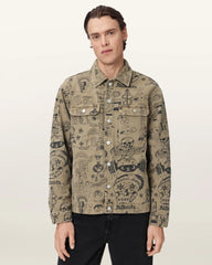 Sherb Printed Canvas Shacket