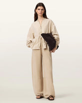 Jett Wide Leg Linen Blend Pants