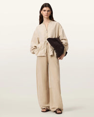 Jett Wide Leg Linen Blend Pants