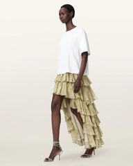 Cavarly Tiered Maxi Skirt