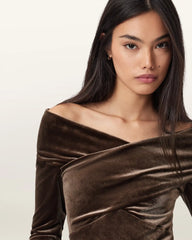 Delta Velvet Wrap Top