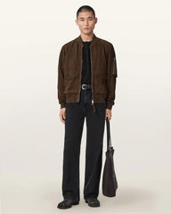 Rokko Relaxed Suede Bomber Jacket