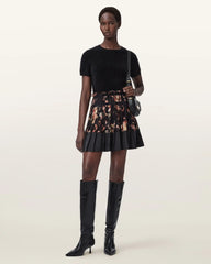 Saffron Satin Mini Skirt