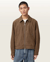 Lakeshaw Relaxed Fit Linen Blend Check Jacket