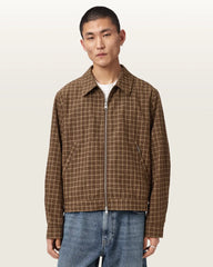 Lakeshaw Relaxed Fit Linen Blend Check Jacket