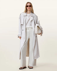 Aki Crossover Wide Leg Denim Jeans