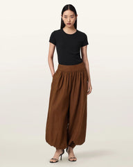 Harrie Linen Blend Baggy Fit Pants