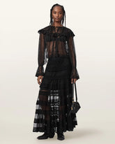 Maggie Tiered Lace Maxi Skirt