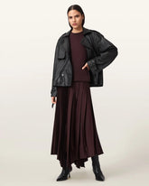 Jax Pleated Midi Skirt