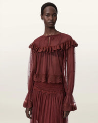 Trixie Lace Embroidered Top