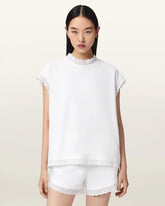 Lele Lace Trim Cotton Tank Top
