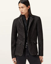 Survey Double Layered Waxed Suede Blazer