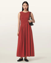 Luna Crinkle Cotton Midi Dress
