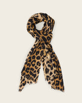Leia Leopard Print Cotton Scarf