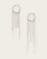 Nia Drop Chain Hoop Earrings