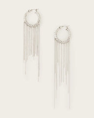 Nia Drop Chain Hoop Earrings