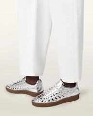Velma Leather Woven Sneakers