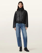 Clay Cropped Leather Jacket