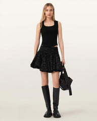 Dotty Broderie Mini Skirt