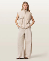 Flor Relaxed Fit Leather Gilet