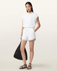 Lele Straight Fit Lace Trim Shorts
