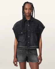 Alba Sleeveless Denim Shirt