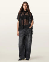 Sez Embellished Tulle Cape